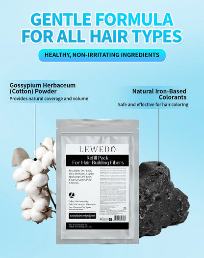 Hair Fibers Powder 100g Instant Hair Growth Fiber Refill Bag Hair Loss Treatment Keratin Hair Building Fiber Salon Hair Care