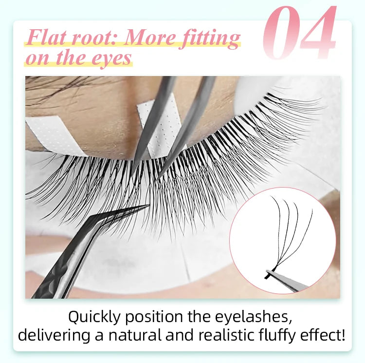 Premade U Lashes Automatic Fannnig Fans W Cilios Blooming Eyelash Extensions 3D UU Cilios Premiem Fibers
