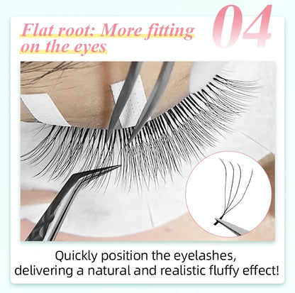 Premade U Lashes Automatic Fannnig Fans W Cilios Blooming Eyelash Extensions 3D UU Cilios Premiem Fibers