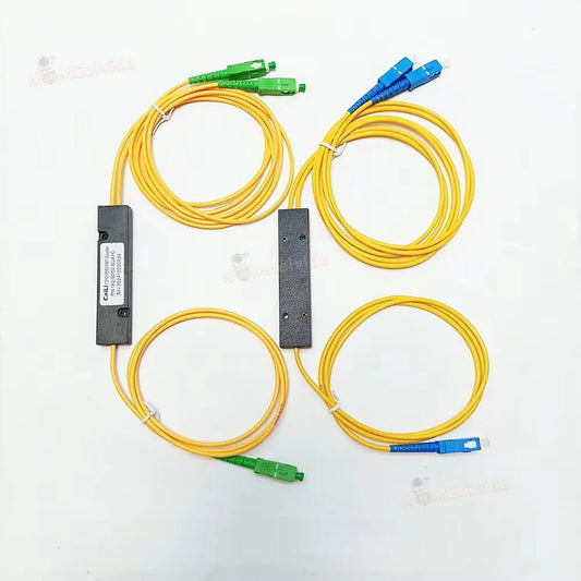 SC APC/UPC 1X2 FBT Fiber Optic Cable Cord Sleeve Taper Type Splitter Computer 1 Point 2 Fiber Optic Splitter Box Tapered 1 To 2