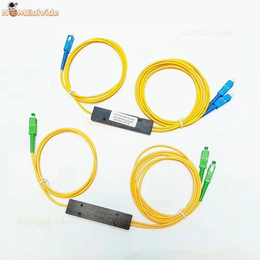 SC APC/UPC 1X2 FBT Fiber Optic Cable Cord Sleeve Taper Type Splitter Computer 1 Point 2 Fiber Optic Splitter Box Tapered 1 To 2