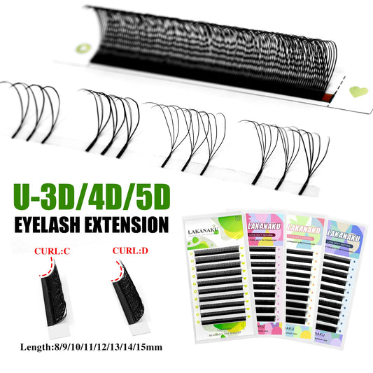 Premade U Lashes Automatic Fannnig Fans W Cilios Blooming Eyelash Extensions 3D UU Cilios Premiem Fibers