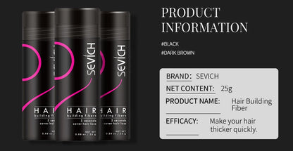 SEVICH Hair Building Fiber Set Cover Sparse Hair Or Bald Spots Hair Loss Regrowth Treatment Keratin Hair Fiber Powder Applicator