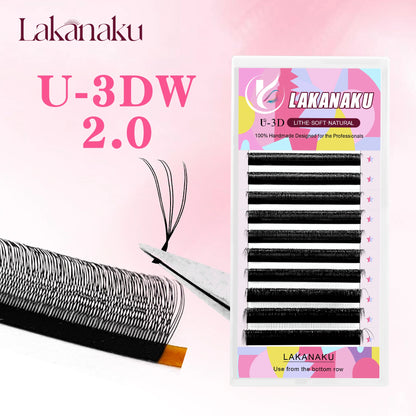 Premade U Lashes Automatic Fannnig Fans W Cilios Blooming Eyelash Extensions 3D UU Cilios Premiem Fibers