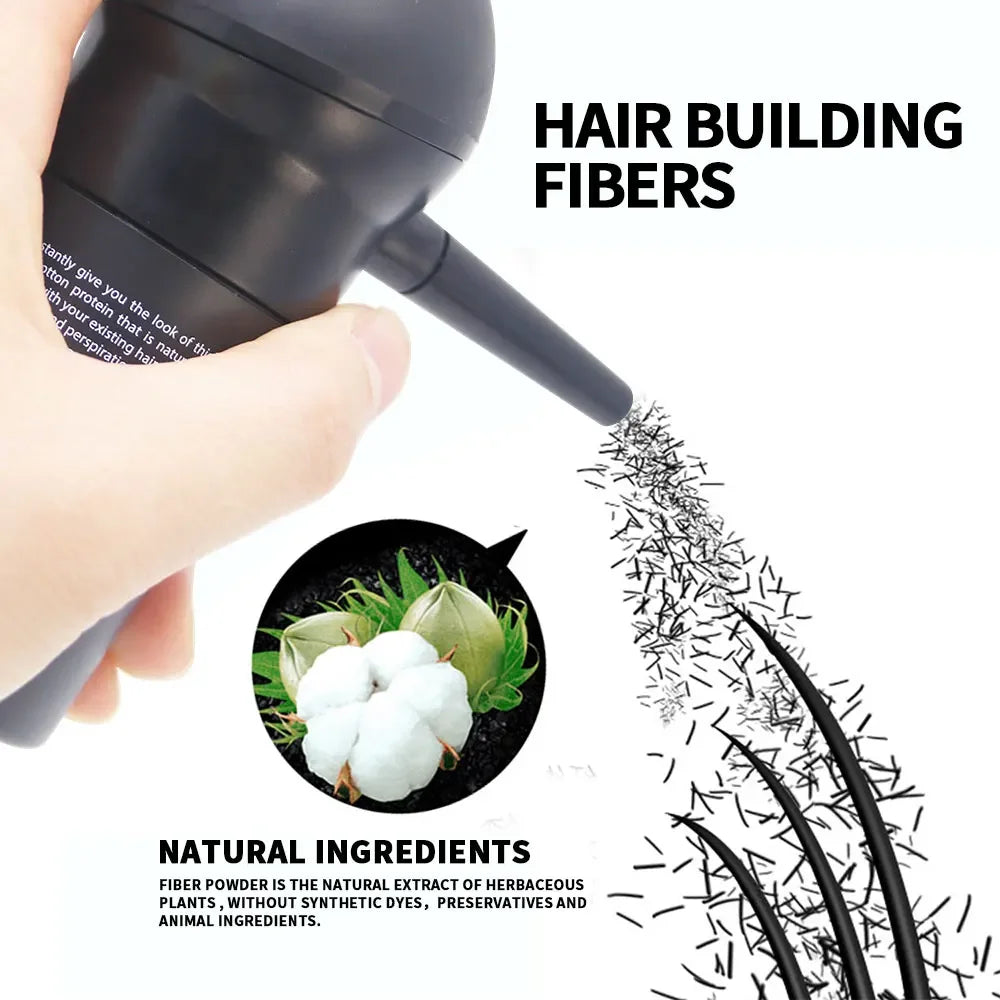 BUNEE Hair Building Fiber Natural Keratin Fiber for Fills Part Lines Instant Hair Thickening Powder Dense Hair Growth Styling
