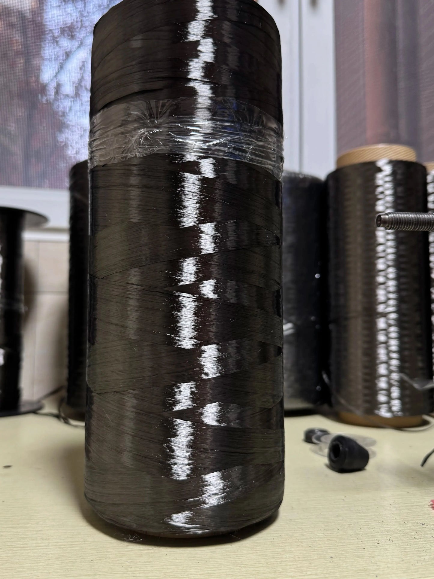 Lenght 30m 50m 100m 1K 3K 6K 12K 24K 48K 50K Carbon Black Fiber Thread High Quality Long Line Carbon