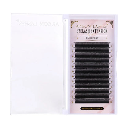 ARISON 3D/4D/5D/6D W-Shape Eyelashes Extension Premade Volume Fans YY-shape Lashes Faux Mink Soft Easy Faning Natural Lash
