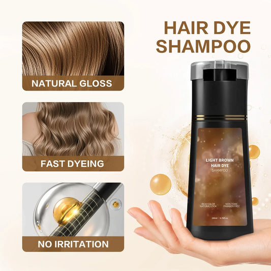 Instant Gray Coverage & Oil Control Shampoo - Provides Soft, Voluminous Hair with Nourishing Care in One Wash, Color Refresh.