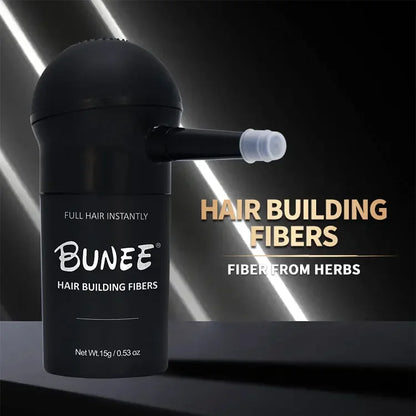 BUNEE Hair Building Fiber Natural Keratin Fiber for Fills Part Lines Instant Hair Thickening Powder Dense Hair Growth Styling