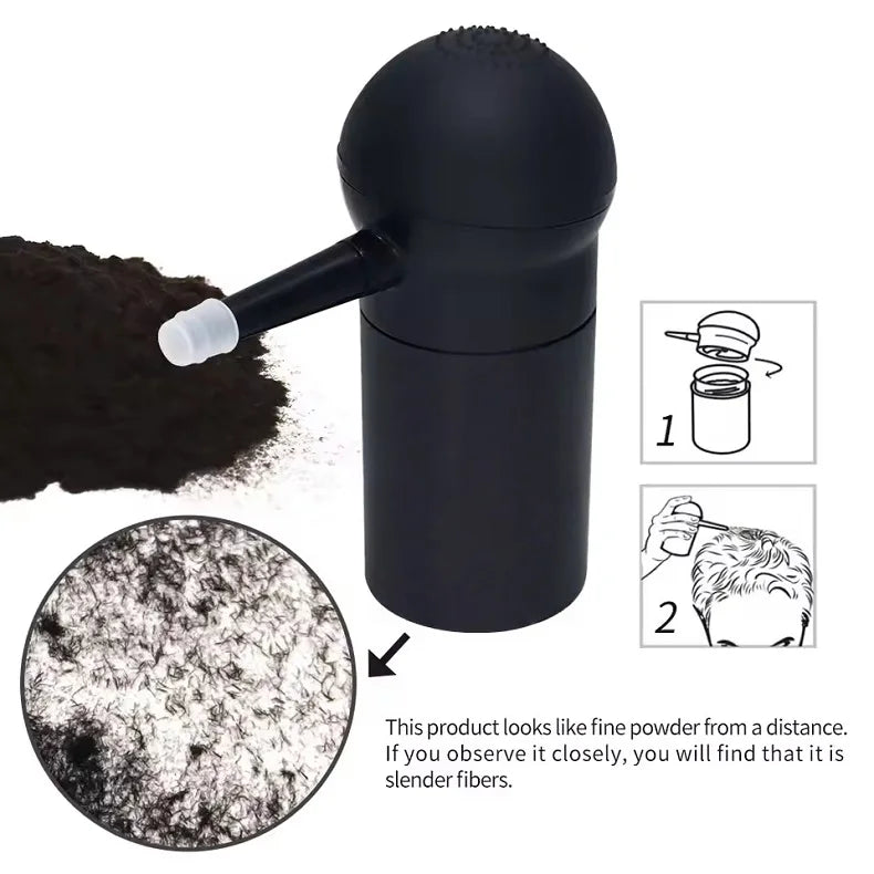 Hair Fiber Powder Hair Seams Covers Fiber Powder Hair Powder Can Hair Full-Bodied Waterproof Hair Powder Auxiliary Nozzle Set