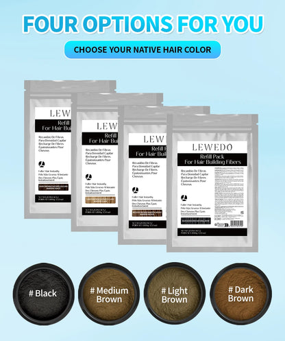Hair Fibers Powder 100g Instant Hair Growth Fiber Refill Bag Hair Loss Treatment Keratin Hair Building Fiber Salon Hair Care