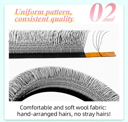 Premade U Lashes Automatic Fannnig Fans W Cilios Blooming Eyelash Extensions 3D UU Cilios Premiem Fibers